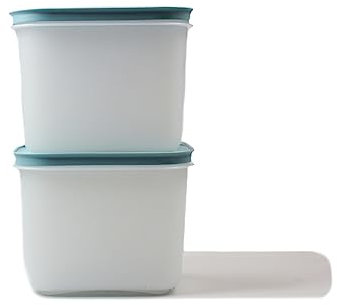 Tupperware Congelatore Contenitore 1,1 L (2) Bianco Cristallo di ghiaccio blu di ghiaccio di cristallo P 21652
