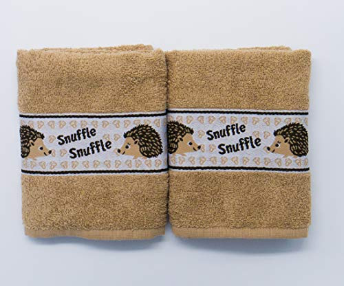 Lex's Linens 2 Pack Animal Tea Towel/Kitchen Towel (Hedgehog)