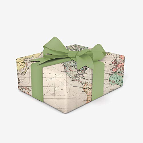 Geschenkpapierrolle Weltkarte