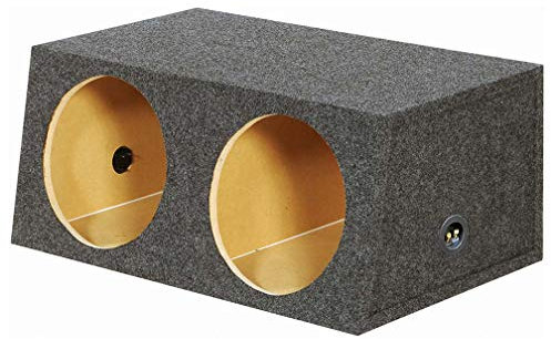 QPower (2) cajas de 12 pulgadas para Woofer en ángulo resistente, construcción MDF de 1 pulgada