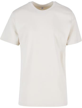 Build Your Brand Herren T-Shirt Round Neck, Männer Basic T-Shirt mit Rundhalsausschnit, Regular Fit, Baumwolle, Sand, XS