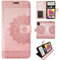 betterfon Hülle Kompatibel mit LG K42 | Klapphülle Schutzhülle mit Kartenfächer Kompatibel für K42 | Magnetverschluss Flip Case | Rosegold