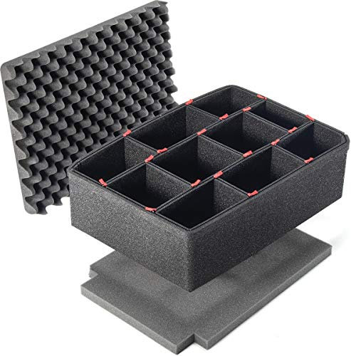 Peli 1520 TrekPak Trennwandset, Original Protector Case Zubehör, Kompatibel 1520, Farbe: Schwarz