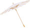 Tyenaza Sonnenschirm 30cm Diameter Papier Regenschirm Klein, Holz Hand Sonnenschirm weiß hochzeit für Hochzeit, Gastgeschenke, Sommerschirm (Diameter 30CM/11.81in; Length 23.5cm/9.25in)