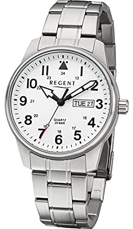 Regent Herren Analog Uhr mit Edelstahl Armband 11150742