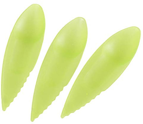 TOSSPER Cuchara Excavación Frutas 3 Pcs Plástico Slicer Kiwi Fruit Spoon Splitter Accesorios Cocina Gadget