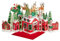 Hallmark Paper Wonder - Biglietto di Natale pop-up Jumbo, motivo: Babbo Natale e slitta, multicolore