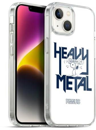 Head Case Designs Offizielle Peanuts Snoopy Heavy Metal Rock T-Shirts Gel Handyhülle Hülle [Militärischer Schutzgrad] Kompatibel mit Apple iPhone 14