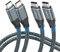 Twozoh USB C to USB C 3.2 Gen 2 Cable 20Gbps Data Transfer 100W PD Fast Charging 4K Video Output Monitor Lead (1M, Grey) 2-Pack