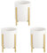 SUMTree Pack of 3 Flatware Organizers Utensil Holder Flatware Caddy Holder Ceramic Utensil Crocks with Metal Frame
