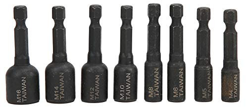 Enchufe de Grifo, Manguito de Grifo de Vástago Hexagonal, 8 Piezas 1/4 Accesorios de Destornillador de Aire con Hexagonal de Acero de Aleación para Lote de Aire Neumático,