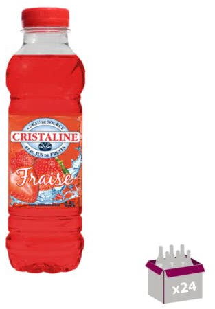 Cristaline au jus de fruit fraise 24 x 50cl