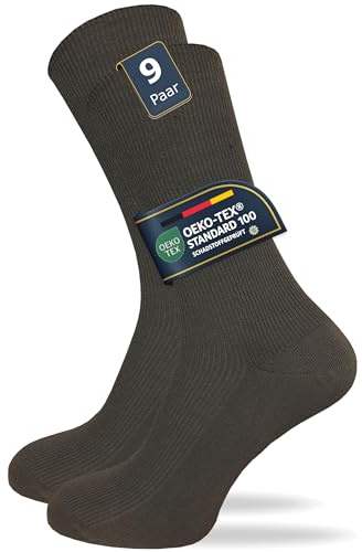 GAWILO Venensocken für Damen & Herren (9 Paar) | Ohne Gummi & ohne drückende Naht | Gesundheitssocken mit Komfortbund | Haltbar & bequem
