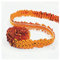 SHTGOI 10 Yards Pailletten Bänder Elastisch Glitzer Paillettenbesatz 2 cm Breite Paillettenband Trim 2-Reihiger Paillettenborte Stoffband für DIY Nähen Kleidung Handwerk Deko Orange