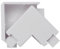 2 Pezzi Angolo Piano, Connettore Angolare Per Canaline Passacavi, Made in Italy (20X10mm)