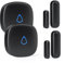 METAK Wireless Doorbell Alarm with Open Contact Sensor, Range 500 Feet, 58 Ringtones and 5 Volume Levels for Business/Business/Home/Office at the Entrance
