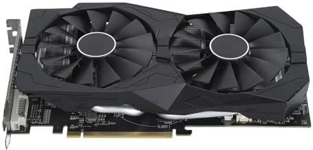RX 580 Graphics Card, 256Bit GDDR5 1286/7000MHz, PCI Express 3.0 Gaming GPU Graphics Card, HDMI DP DVI with Dual Fan for Office and PC Gaming