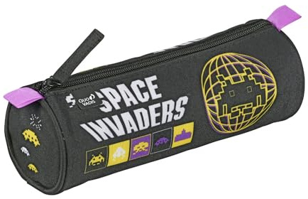 Quo Vadis Trousse scolaire Space invaders Warning 23x8x8 cm