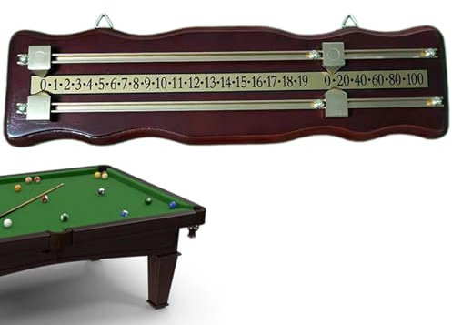 Billard-Anzeigetafel – Holzanzeigetafel, Holz-Sportanzeigetafel | Wiederverwendbarer Billard-Punktezähler, Anzeigetafel, Anzeigetafel, Anzeigetafel aus gebeiztem Holz für Anzeigetafel-Wein, 0,39 Zoll