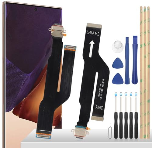 YHX-OU 6.9'' Ladebuchse Für Samsung Galaxy Note 20 Ultra 5G SM-N986B SM-N986U Dock Connector Port Charger LadePort Mikrofon Audio Jack Flex Kabel + Installationswerkzeug