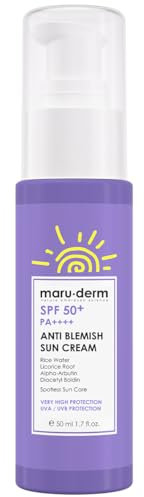 Maruderm Gesichts-Sonnencreme SPF 50+ Anti-Unreinheiten – Breitband-UVA/UVB-Schutz mit Modernen UV-Filtern | Leichte, Nicht-Fettende Formel für Alle Hauttypen, 50 ML