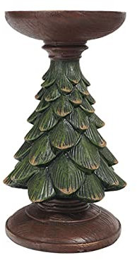 seluluory Harz Weihnachtsbaum Teelicht Kerzenhalter Steht Muniature Weihnachtskerzenhalter Tischsims Feiertags Ornament Dekor