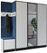 KIER FURNITURE Flurgarderobe Modern - Garderobenschrank mit Sitzbank, Haken und Schuhschrank - Flur Möbel Geräumig und Stilvoll - BxHxT 209,6x205x39cm - Weiß + Blau