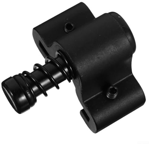 Zeroupshop Topes de puerta corredera de granero ajustables con resorte para puerta de granero, hardware para pista superior, medio en ambos extremos