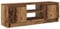 vidaXL tv cabinet - brown engineered wood media console 102x30x36 cm - modern living room/bedroom stand with shelves & doors