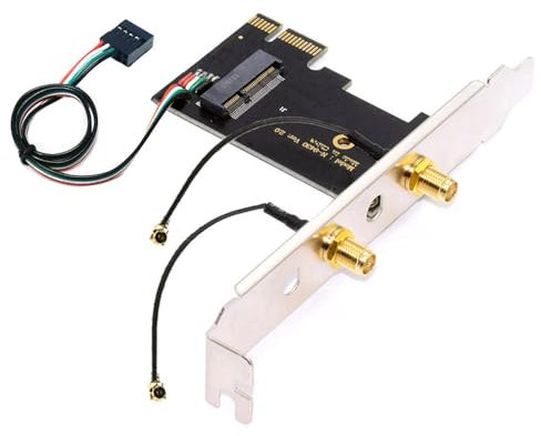 NFHK Scheda wireless NGFF A/E-Key WiFi a PCI-E Express, 1 adattatore per WLAN Wifi6 Wifi7 Bluetooth