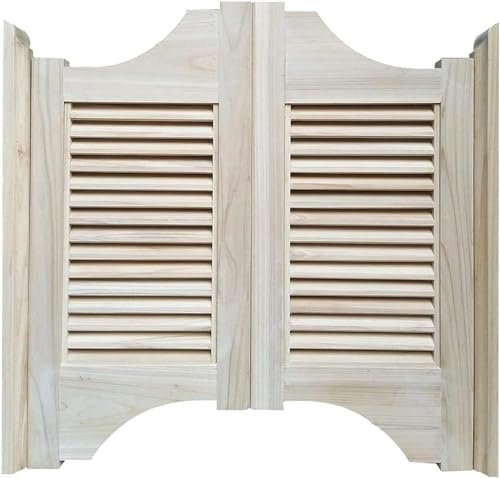 Doppelschwingtür, Café-Schaukeltür, Flügeltüren, Lamellentür, schwingende Scheunentür, Innenstube, Schlafzimmer, halbe Taille, Tür mit halber Taille, 100 x 90 cm (B x H)