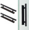 DILUSILK 2 PCS Adhesive Cabinet Handles Pulls, Self Stick Door Handles ABS Plastic Pulls Push Peel and Stick Pull Helper Drawer Pulls Wardrobe Handle Furniture Handles (Black)