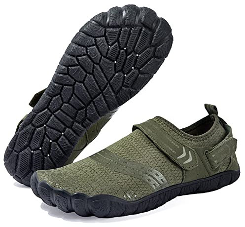 WOTTE Herren Wasserschuhe Schnelltrocknende Barfußschuhe Leichte Atmungsaktive Aquaschuhe für Strandbootfahren Angeln Yoga Tauchen Schnorcheln Surfen