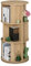 Relaxdays Bücherregal drehbar, 15 Fächer, H x D: 104 x 50 cm, Holzoptik, Drehregal für Bücher & DVDs, Bücherturm, Natur