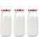 Danmu Art 3Pcs 250ml Glass Milk Bottles with Pretty Gingham Lids, Small Glass Jars for Decoration - Little Milk Juice Bottles (Red-Gingham) (12)