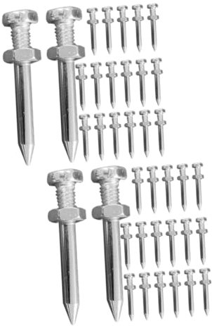 Gatuida 2 Set Chiodi Scarificatori Per Da Giardino Aeratore Per Prato Traino Spazzatrice Dietro Kit Da Giardinaggio Chiodi Aeratore Metallo Molletta Per Scarpe Aeratore 26 Pezzi * 2