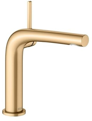 KEUCO EDITION 400 Einhebel-Waschtischmischer 150, ohne Ablaufgarnitur, Ausladung 153mm, 51502250100, Farbe: Messing gebürstet