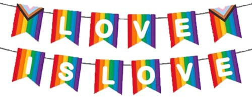 TISCH Regenbogen Pride Banner - LGBTQ Flagge, Lesben, Bi & Schwul Flagge, Pride Sticker