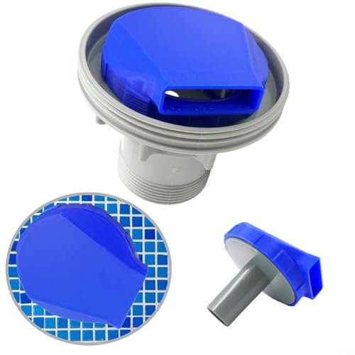 GLFLOW Buse d'entrée de piscine, rotation à 360°, amélioration de la circulation de l'eau, accessoire de rechange compatible avec les piscines Intex bleu et blanc (bleu)