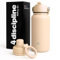 4 Discipline｜Gourde Inox Isotherme 1L (Beige Ivoire - finition mate) – Sans BPA, étanche – Support magnétique + bouchon sport avec paille – Base silicone – Idéal pour sport, bureau, voyage