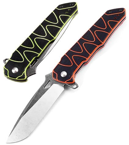 Joa Couteau de poche rouge pliant en acier Petit tanto Edc multi couteau unique