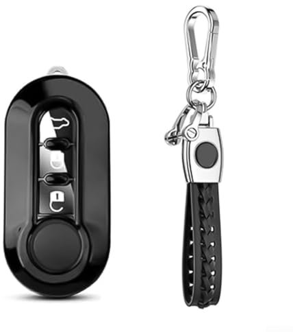 Coque de protection en TPU pour porte-clés Fiat Série 500 avec porte-clés pour fixation facile
