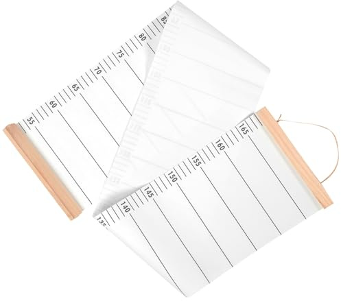 Wandbehang Lineal für Kinderzimmer, Wachstums Höhenmesser | Weiße Wachstumstabelle zum Aufhängen, Einfache Montage, Raumdeko, für Babys und Kinder