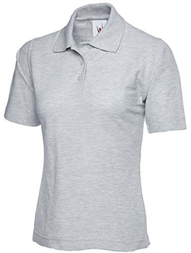 Ladies Premium Pique Polo Shirt (UK 12, Grey (Light))