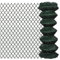 vidaXL Chain-Link Mesh Fence Panel 1x15m - Green PVC-Coated Steel Barrier for Garden, Patio Fencing - UV & Weather-Resistant, 2.6mm Wire
