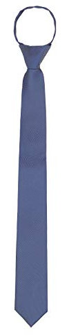 WANYING Herren Security Sicherheits Krawatte 6cm Schmalen Krawatte Vorgebunden mit Reißverschluss Länge 54cm - Dunkelblau