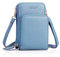 NICOLE&DORIS Damen Elegant Handytasche Kleine Umhängetasche Brieftasche Schultertasche PU Leder Mini Handtasche Vielen Fächern Handytasche mit Geldbörsen für Handy unter 6,9 Zoll Blau