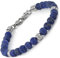 10:10 Edelstahlarmband und 6 mm natürliche Frost Lapislazuli Steine, Armband für Männer und Frauen. Verstellbares Armband Made in Italy…
