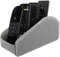 MoKo Fernbedienungshalter, TV-Fernbedienung aus Leder Remote Caddy Desktop Organizer 5 Fächer für Fernbedienungen, Büromaterial, Aufbewahrung von Medienzubehör und Organizer - Dunkel Grau