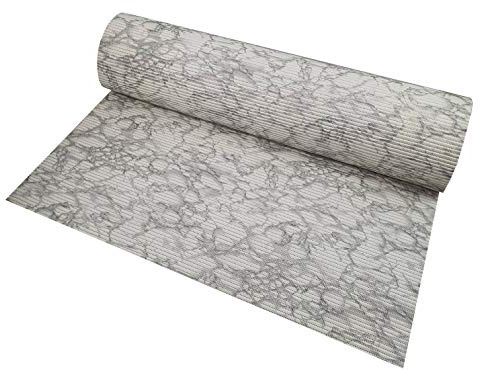 Aqua Mat Bodenbelag Badvorleger Duschmatte Breite 130 cm Länge und Farbe wählbar Marmor Beige 130 x 100 cm abwaschbar Bodenmatte Badematte
